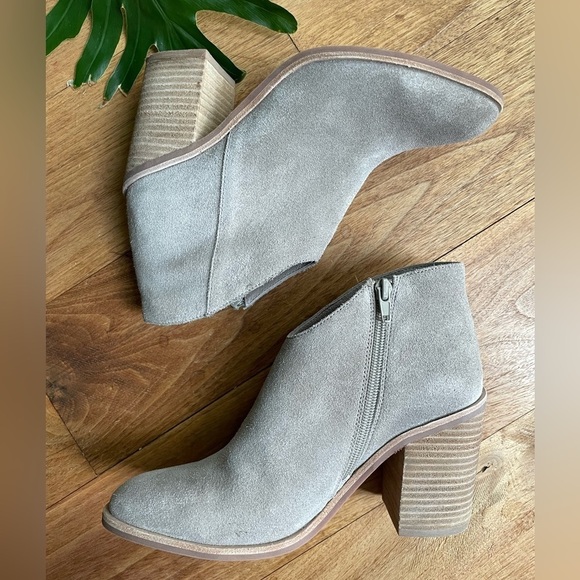 Jeffrey Campbell Taupe Suede Heeled Bootie - Picture 3 of 12